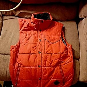 North face vest coat red size men's medium like new